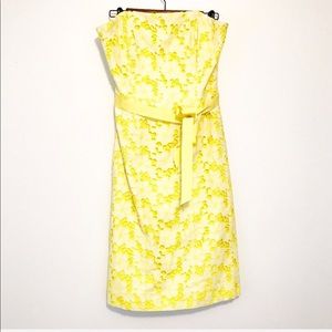 LAST CALL Lilly Pulitzer Yellow Floral Lace Dress